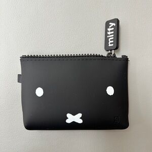 NWT - Miffy Black Mini Silicone Zipper Pouch P+G Design Wallet